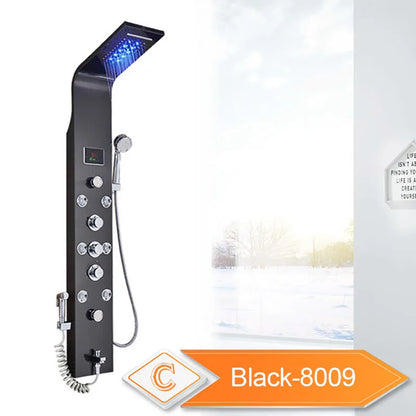 LED Light Bathroom Shower Panel Intelligent LCD Shower Column System