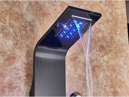 LED Light Bathroom Shower Panel Intelligent LCD Shower Column System