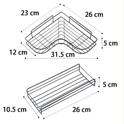 Bathroom Wall Shelf Metal Organizer